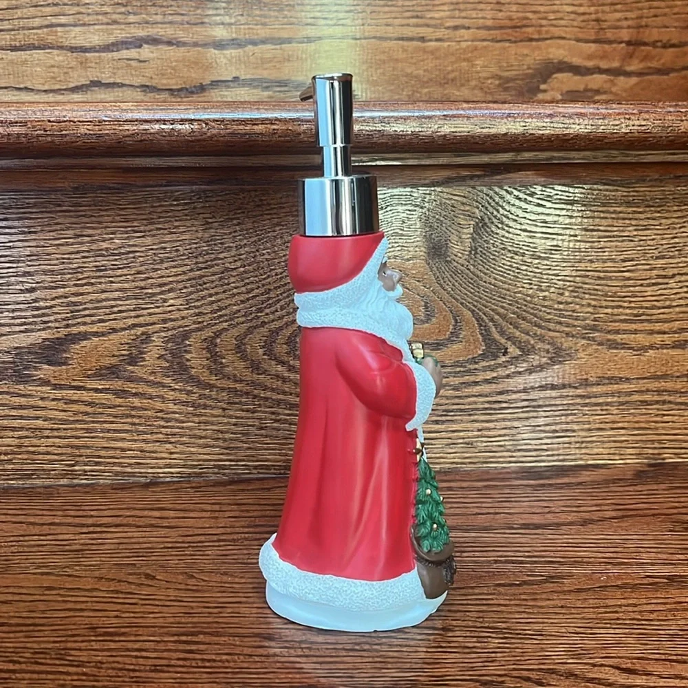 African American Santa Father Christmas Holiday Soap Dispenser